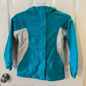 Lands' End Kids Turquoise and Light Gray Squall Coat